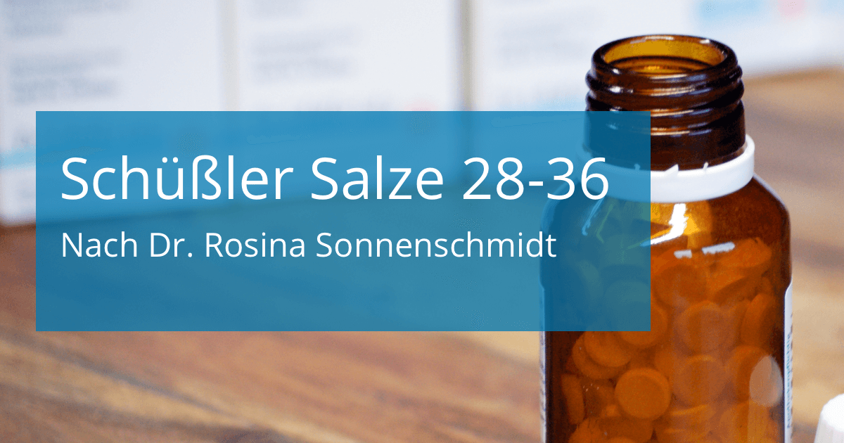 Die 9 neuen Schüßler Salze nach Dr. Rosina Sonnenschmidt